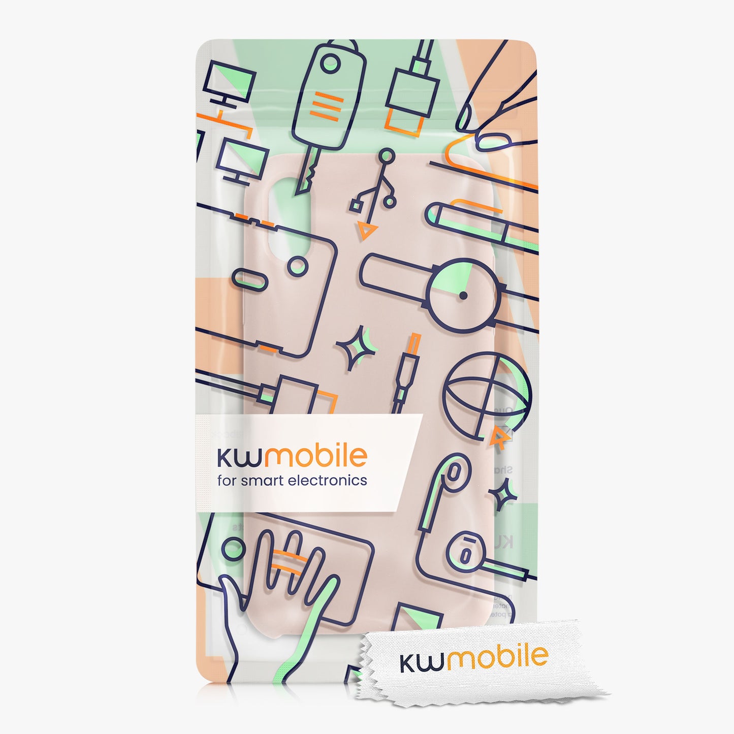 kwmobile Handyhülle für Apple iPhone X - Case Silikon - Kabelloses Laden - Schutzhülle Cover
