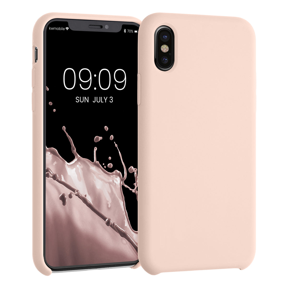 kwmobile Handyhülle für Apple iPhone X - Case Silikon - Kabelloses Laden - Schutzhülle Cover