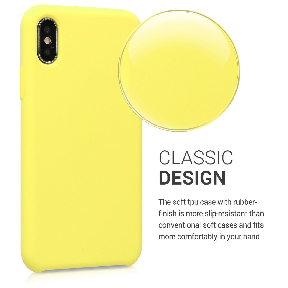 kwmobile Handyhülle für Apple iPhone X - Case Silikon - Kabelloses Laden - Schutzhülle Cover