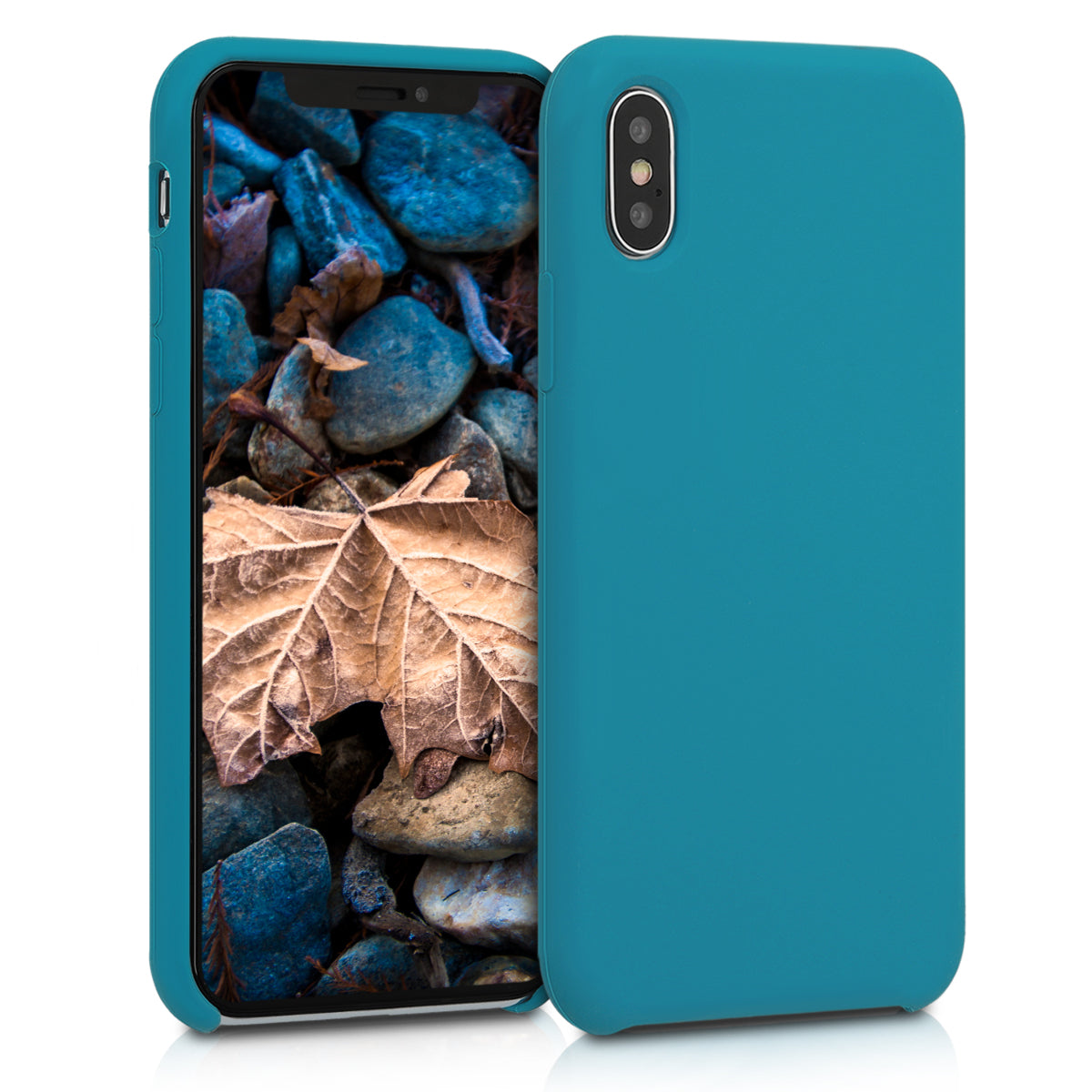 kwmobile Handyhülle für Apple iPhone X - Case Silikon - Kabelloses Laden - Schutzhülle Cover
