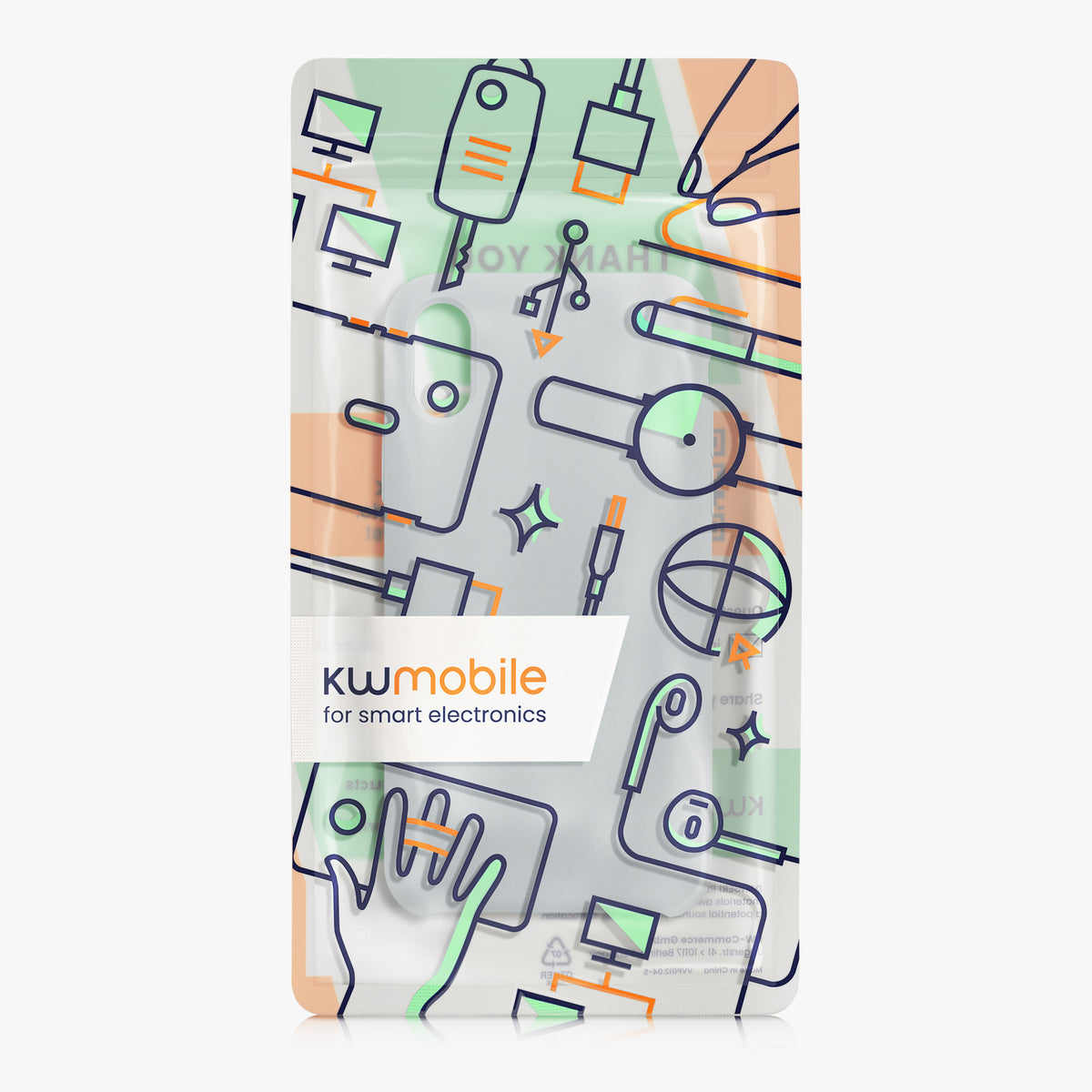 kwmobile Handyhülle für Apple iPhone X - Case Silikon - Kabelloses Laden - Schutzhülle Cover