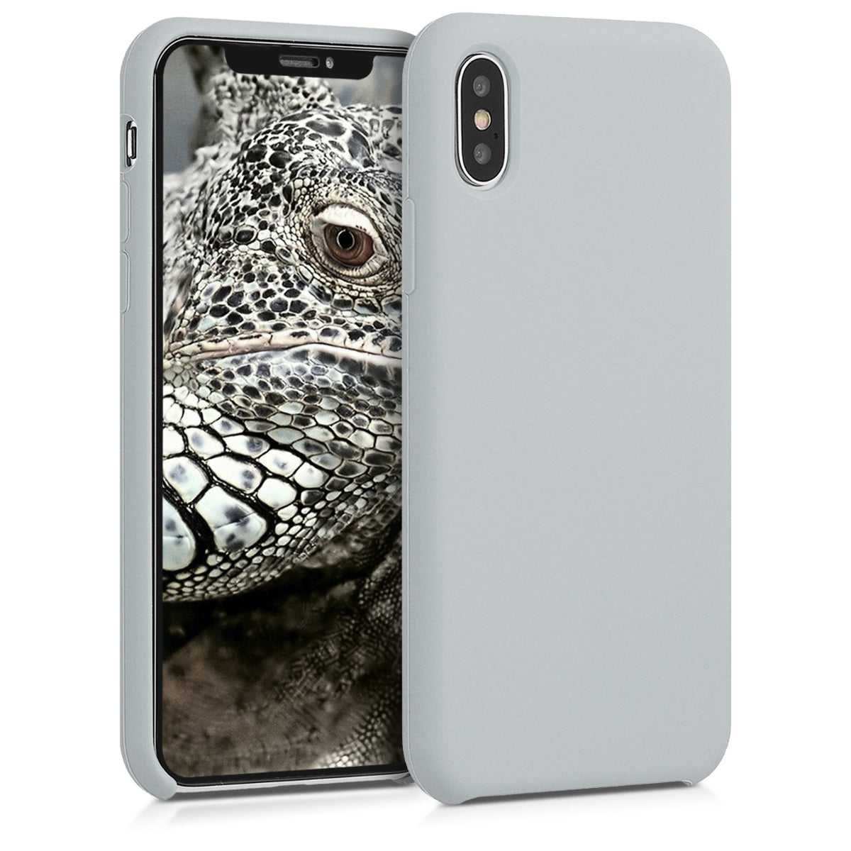kwmobile Handyhülle für Apple iPhone X - Case Silikon - Kabelloses Laden - Schutzhülle Cover