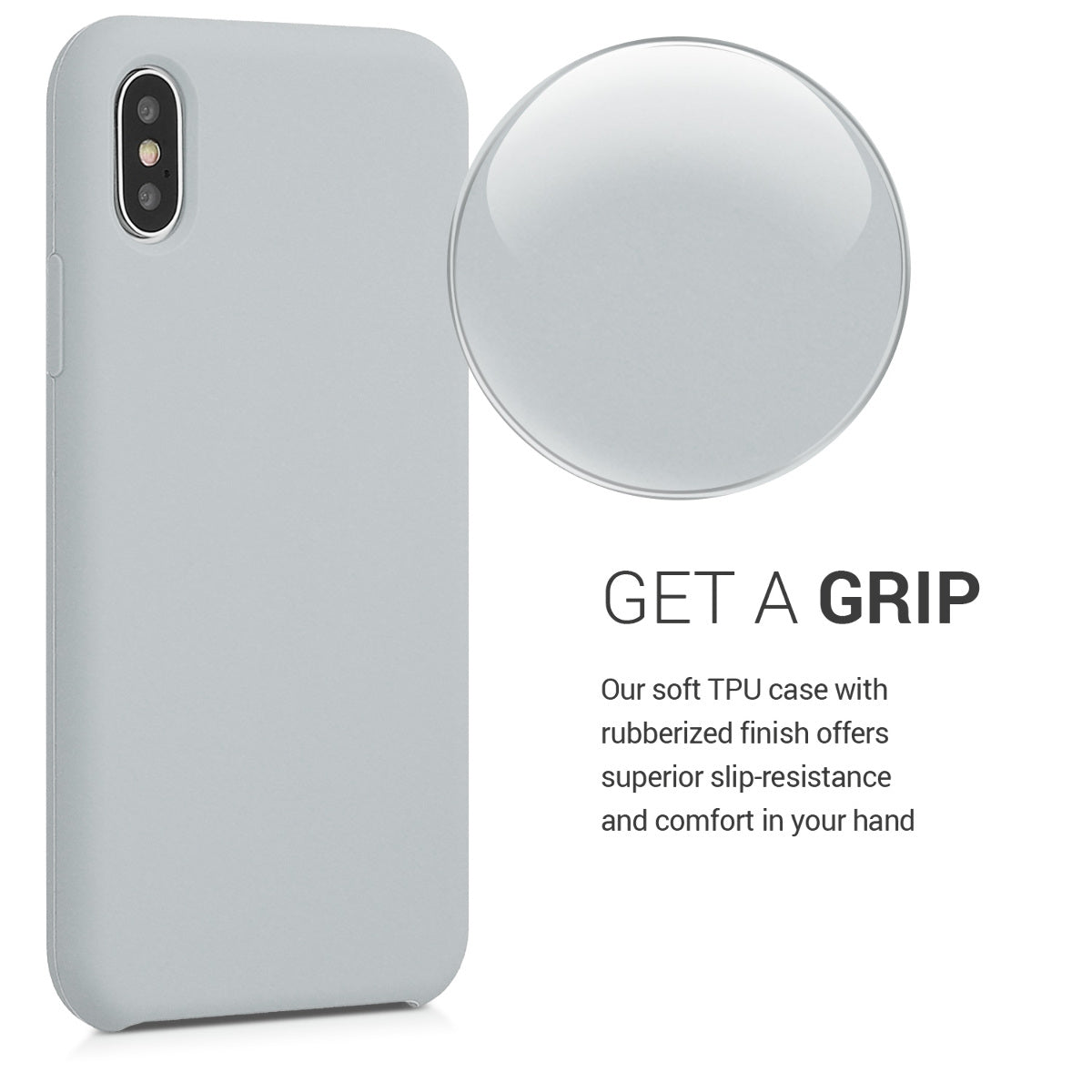 kwmobile Handyhülle für Apple iPhone X - Case Silikon - Kabelloses Laden - Schutzhülle Cover