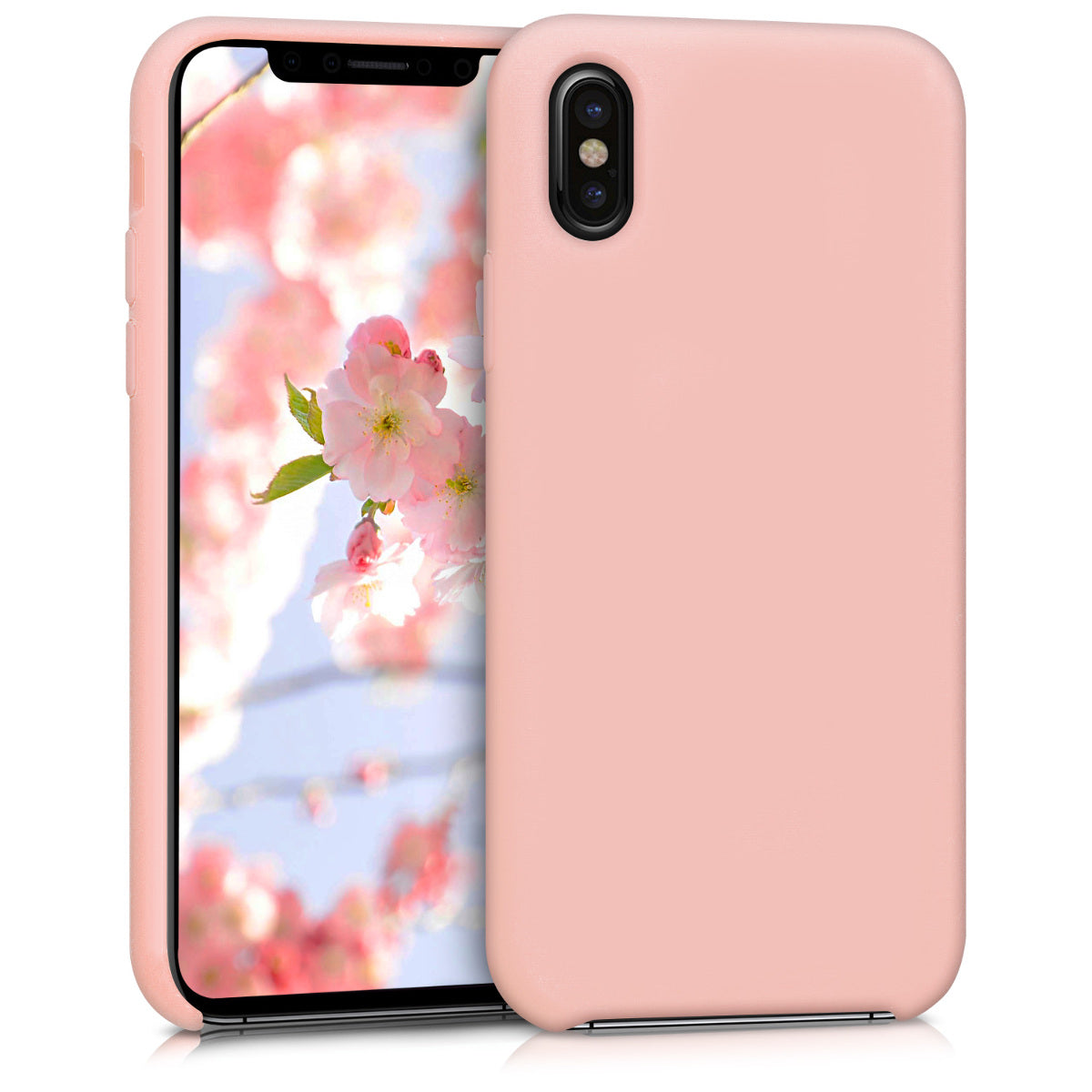 kwmobile Handyhülle für Apple iPhone X - Case Silikon - Kabelloses Laden - Schutzhülle Cover
