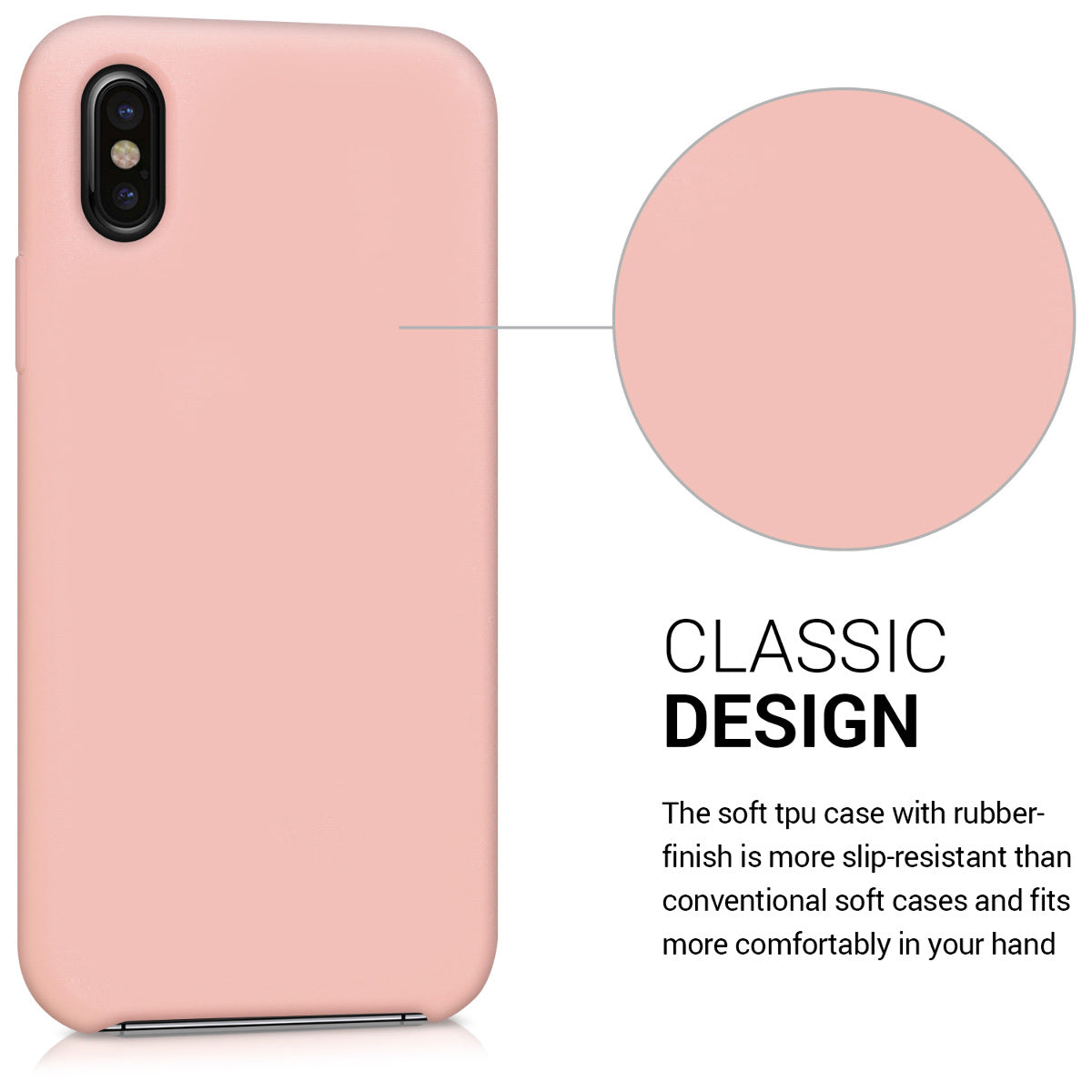 kwmobile Handyhülle für Apple iPhone X - Case Silikon - Kabelloses Laden - Schutzhülle Cover