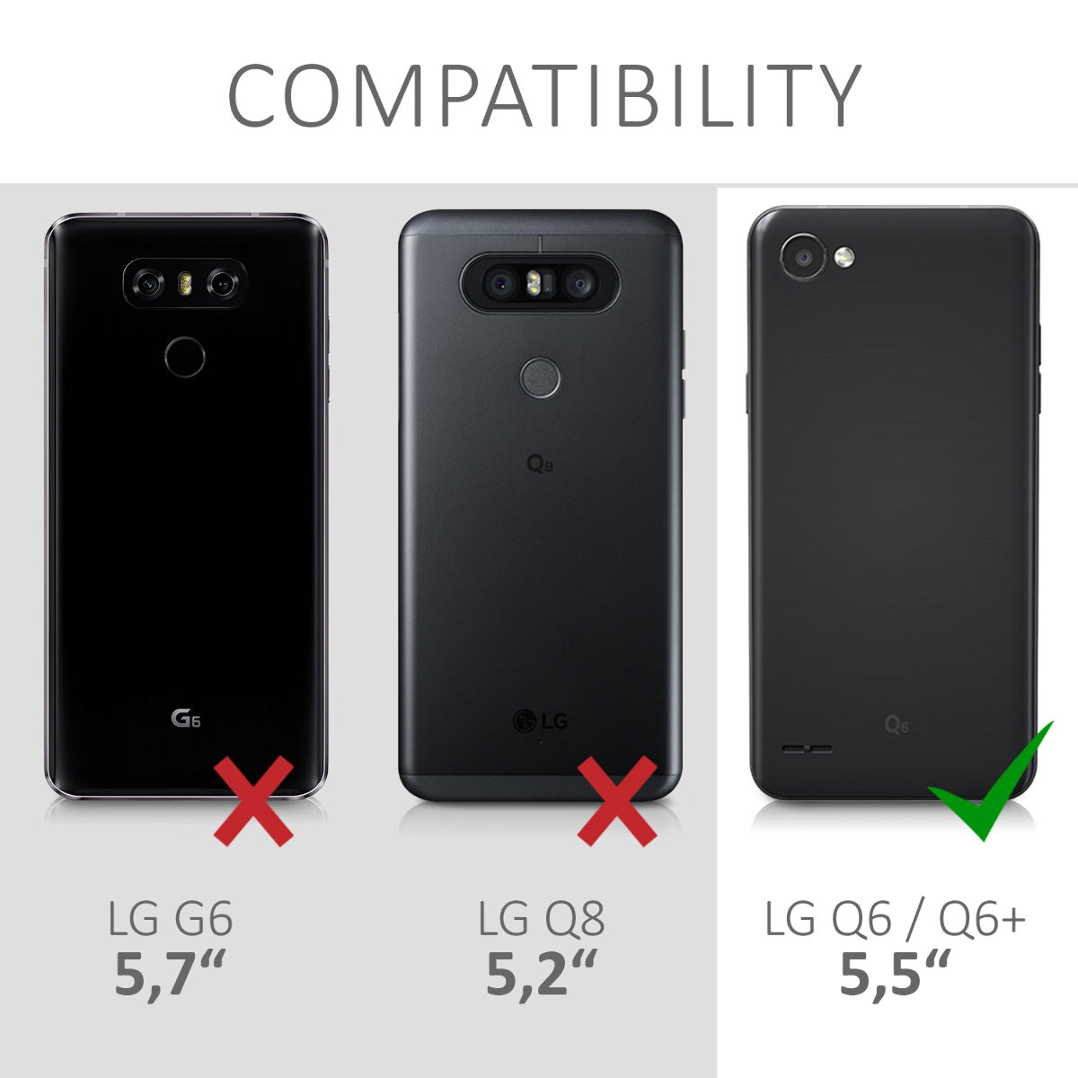 kwmobile Handyhülle für LG Q6 / Q6+ Hülle - Schutzhülle Cover