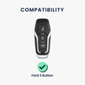 kwmobile Schlüsselhülle für Ford 3-Tasten MyKey Autoschlüssel (Key Free) Hülle - Autoschlüssel Schlüssel Hülle - Schlüsselschutz Gehäuse