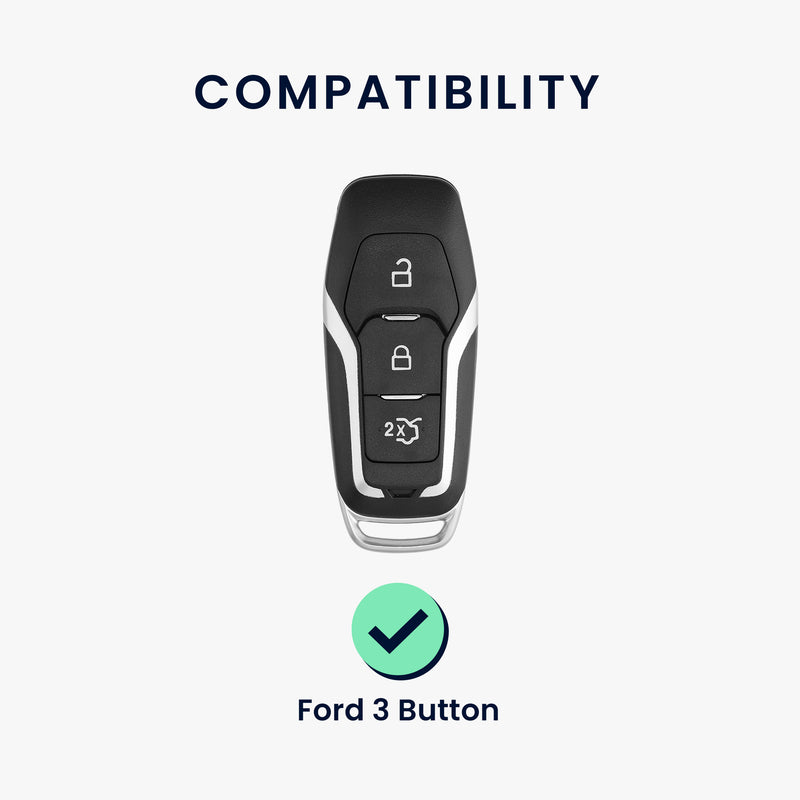 kwmobile Schlüsselhülle für Ford 3-Tasten MyKey Autoschlüssel (Key Free) Hülle - Autoschlüssel Schlüssel Hülle - Schlüsselschutz Gehäuse