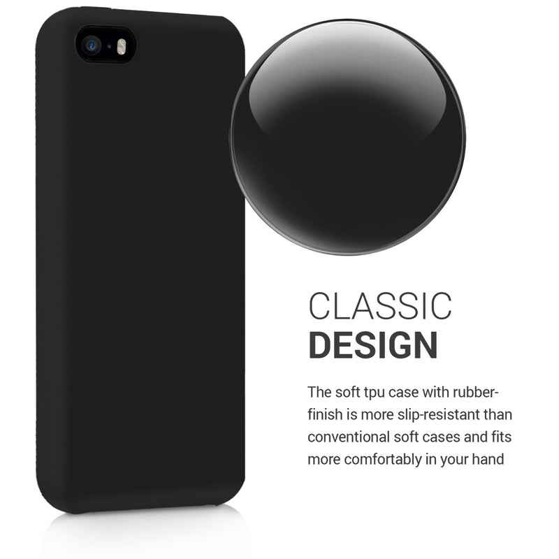 kwmobile Handyhülle für Apple iPhone SE (1.Gen 2016) / iPhone 5 / iPhone 5S Hülle - Case Silikon - Kabelloses Laden - Schutzhülle Cover