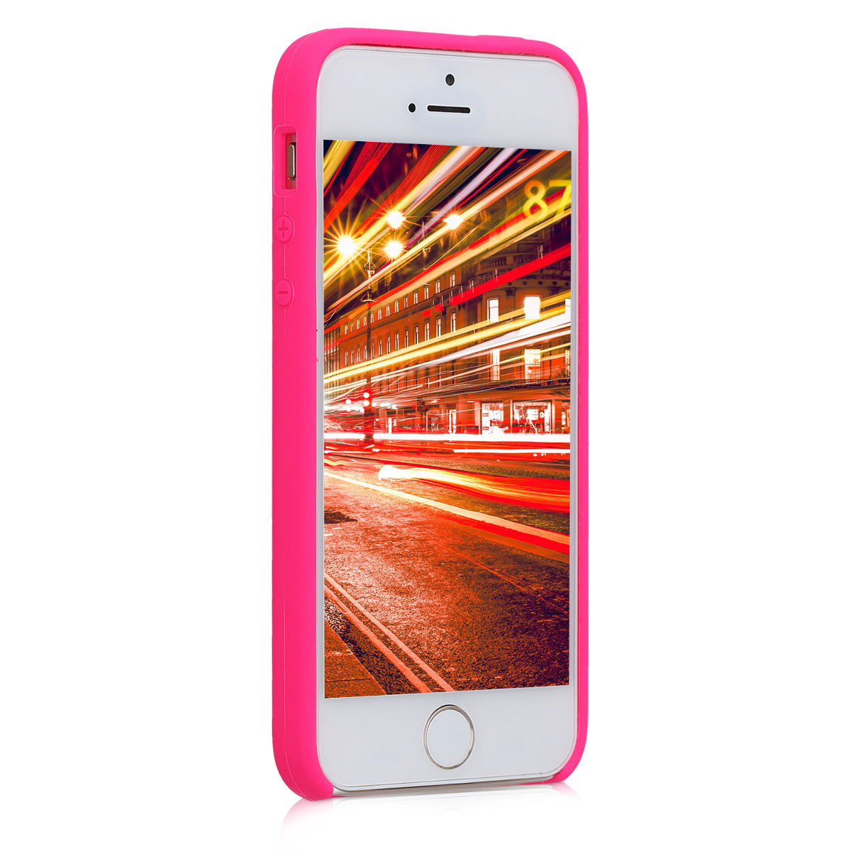 kwmobile Handyhülle für Apple iPhone SE (1.Gen 2016) / iPhone 5 / iPhone 5S Hülle - Case Silikon - Kabelloses Laden - Schutzhülle Cover