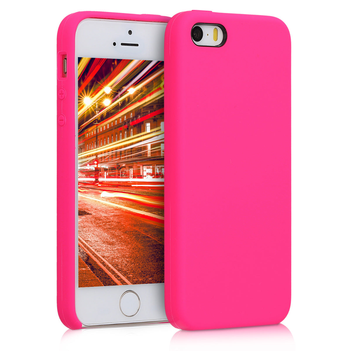 kwmobile Handyhülle für Apple iPhone SE (1.Gen 2016) / iPhone 5 / iPhone 5S Hülle - Case Silikon - Kabelloses Laden - Schutzhülle Cover