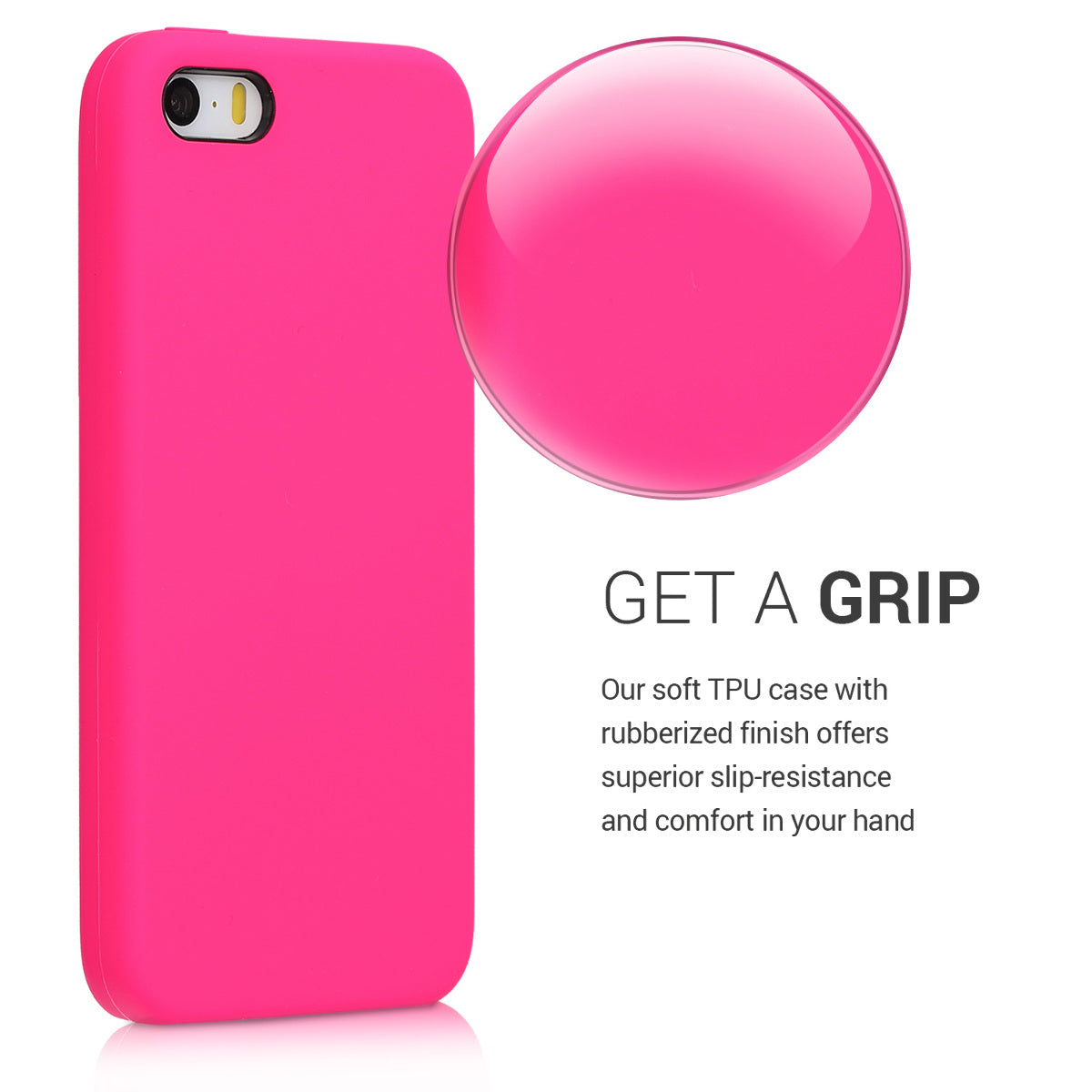 kwmobile Handyhülle für Apple iPhone SE (1.Gen 2016) / iPhone 5 / iPhone 5S Hülle - Case Silikon - Kabelloses Laden - Schutzhülle Cover