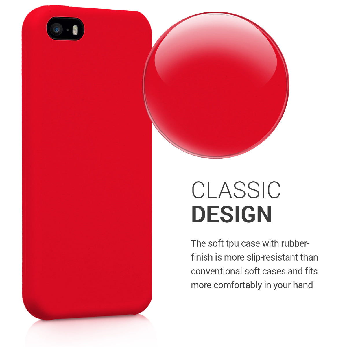 kwmobile Handyhülle für Apple iPhone SE (1.Gen 2016) / iPhone 5 / iPhone 5S Hülle - Case Silikon - Kabelloses Laden - Schutzhülle Cover