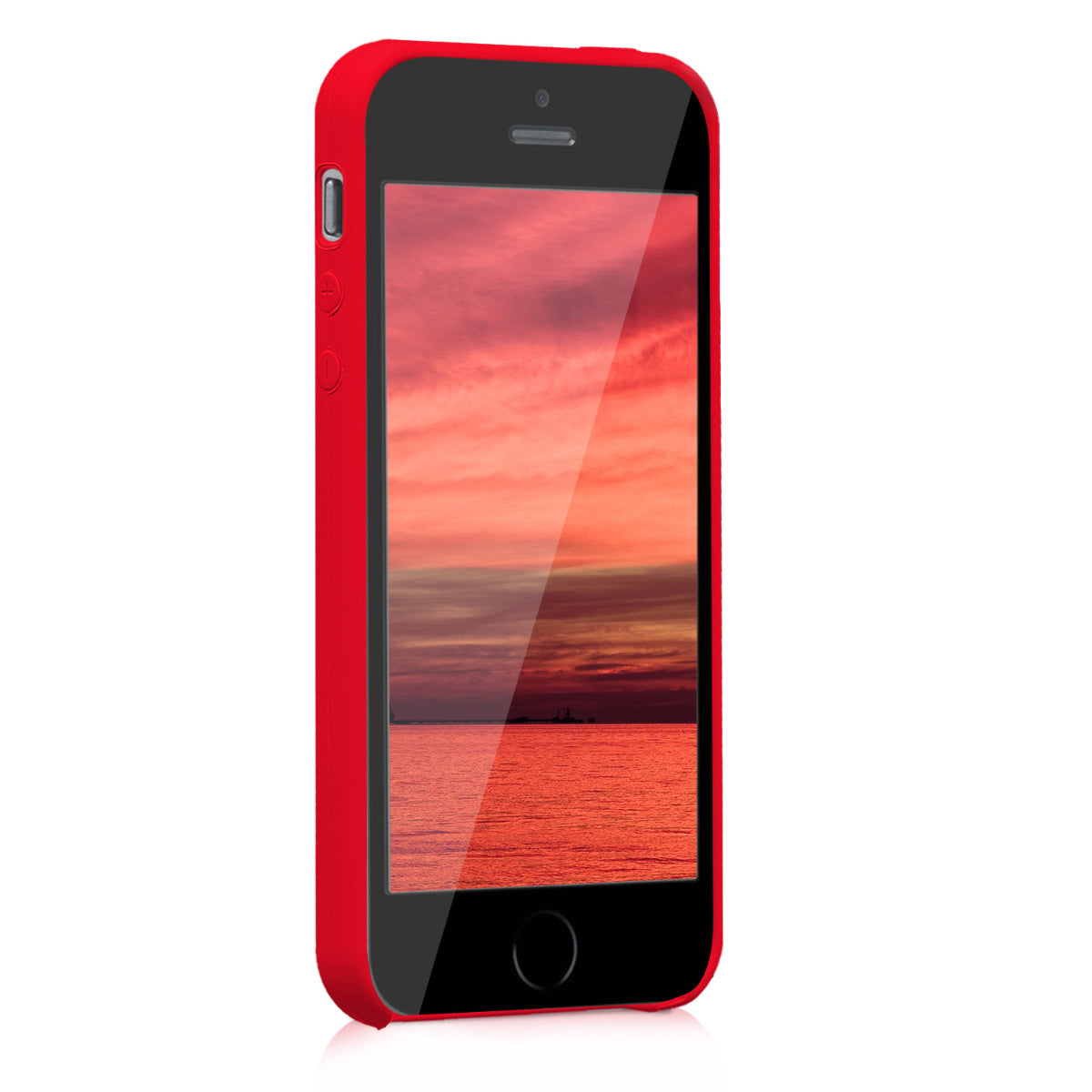 kwmobile Handyhülle für Apple iPhone SE (1.Gen 2016) / iPhone 5 / iPhone 5S Hülle - Case Silikon - Kabelloses Laden - Schutzhülle Cover