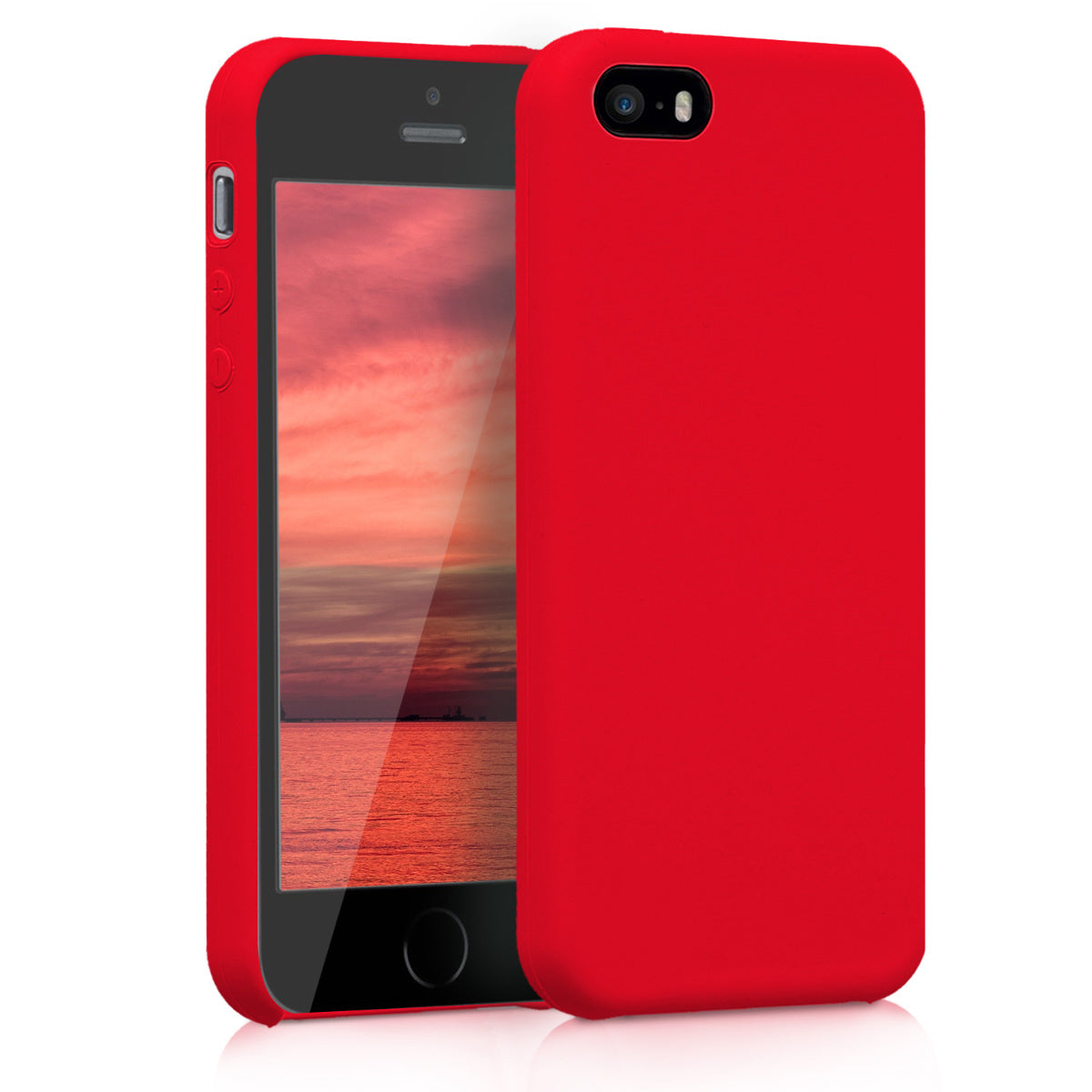 kwmobile Handyhülle für Apple iPhone SE (1.Gen 2016) / iPhone 5 / iPhone 5S Hülle - Case Silikon - Kabelloses Laden - Schutzhülle Cover