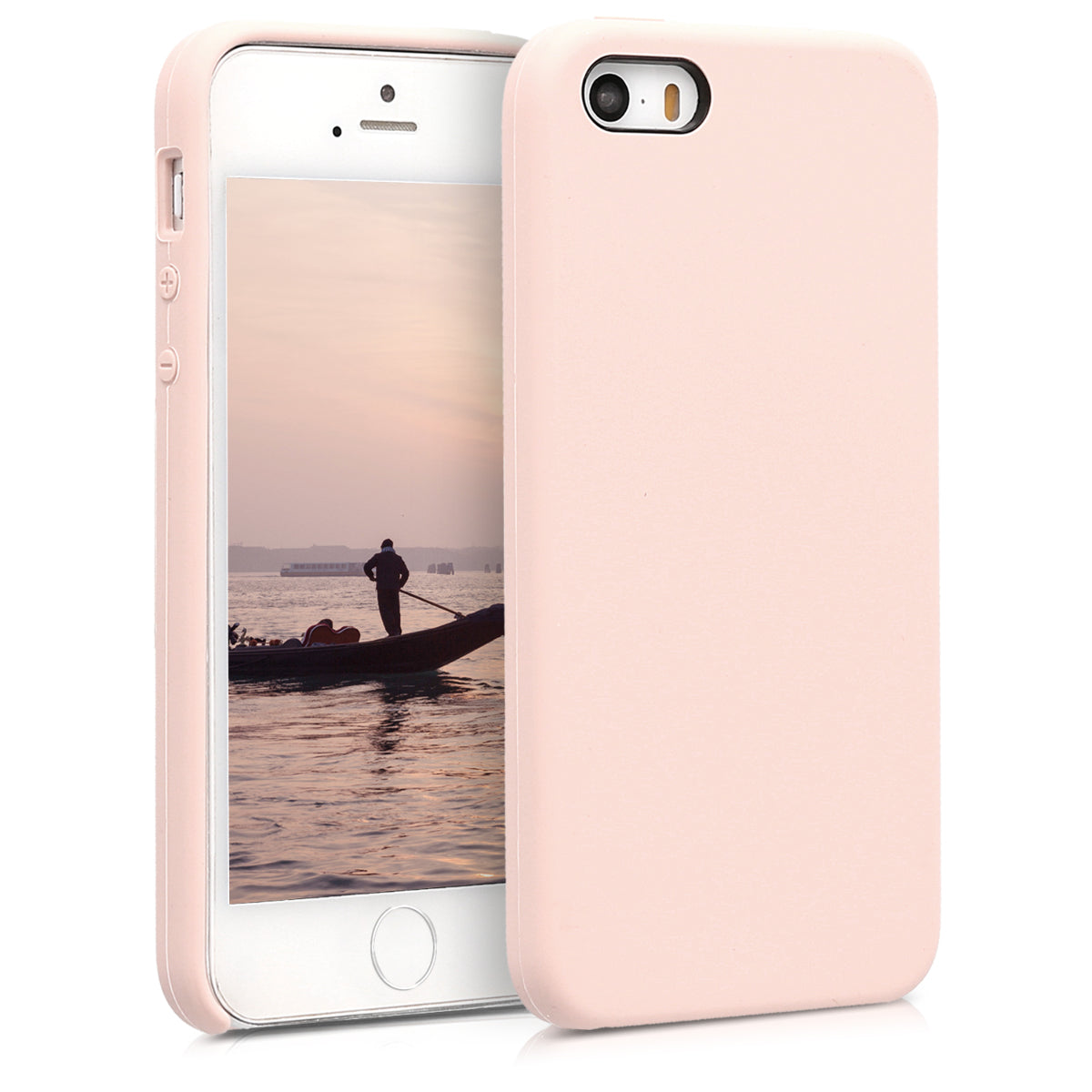 kwmobile Handyhülle für Apple iPhone SE (1.Gen 2016) / iPhone 5 / iPhone 5S Hülle - Case Silikon - Kabelloses Laden - Schutzhülle Cover