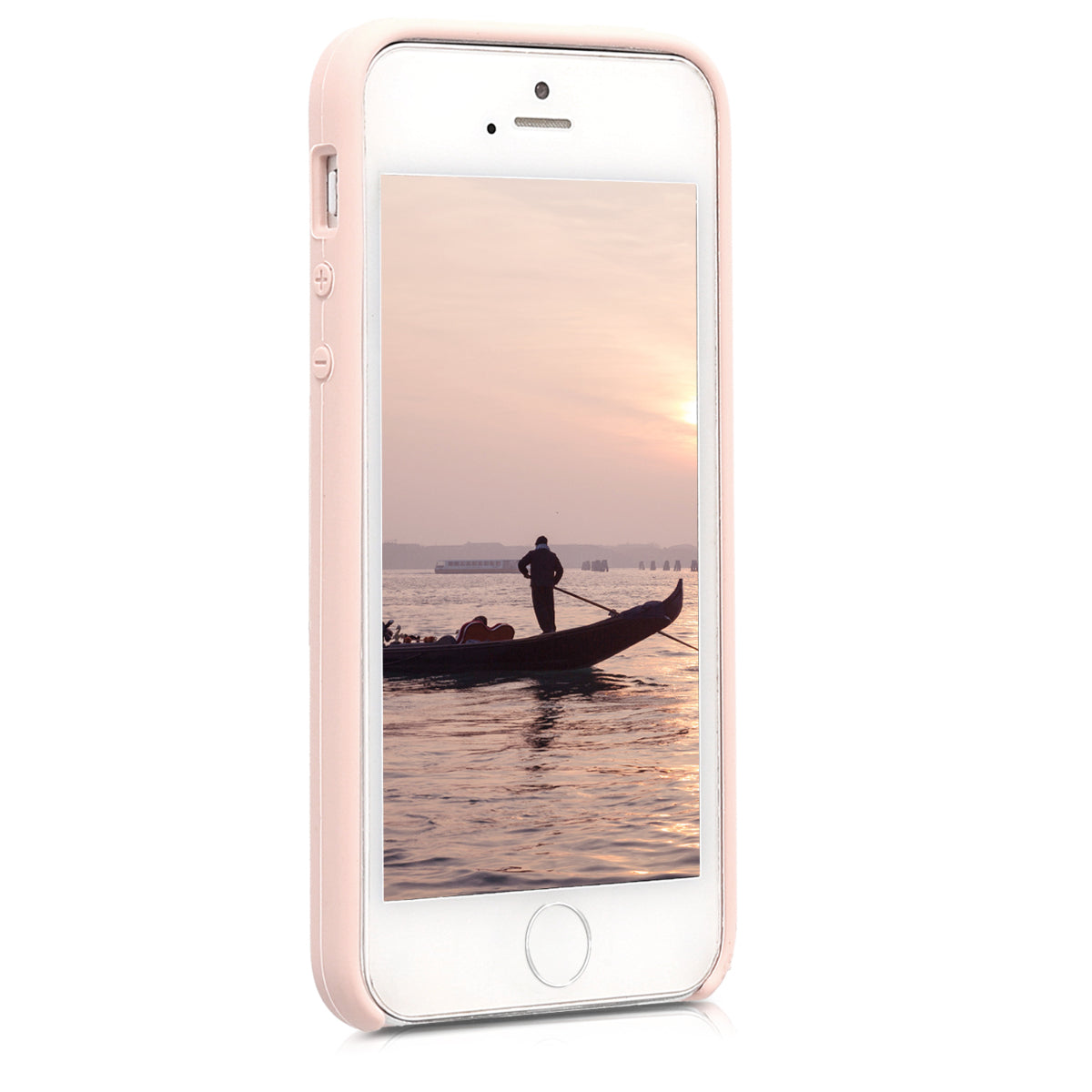 kwmobile Handyhülle für Apple iPhone SE (1.Gen 2016) / iPhone 5 / iPhone 5S Hülle - Case Silikon - Kabelloses Laden - Schutzhülle Cover