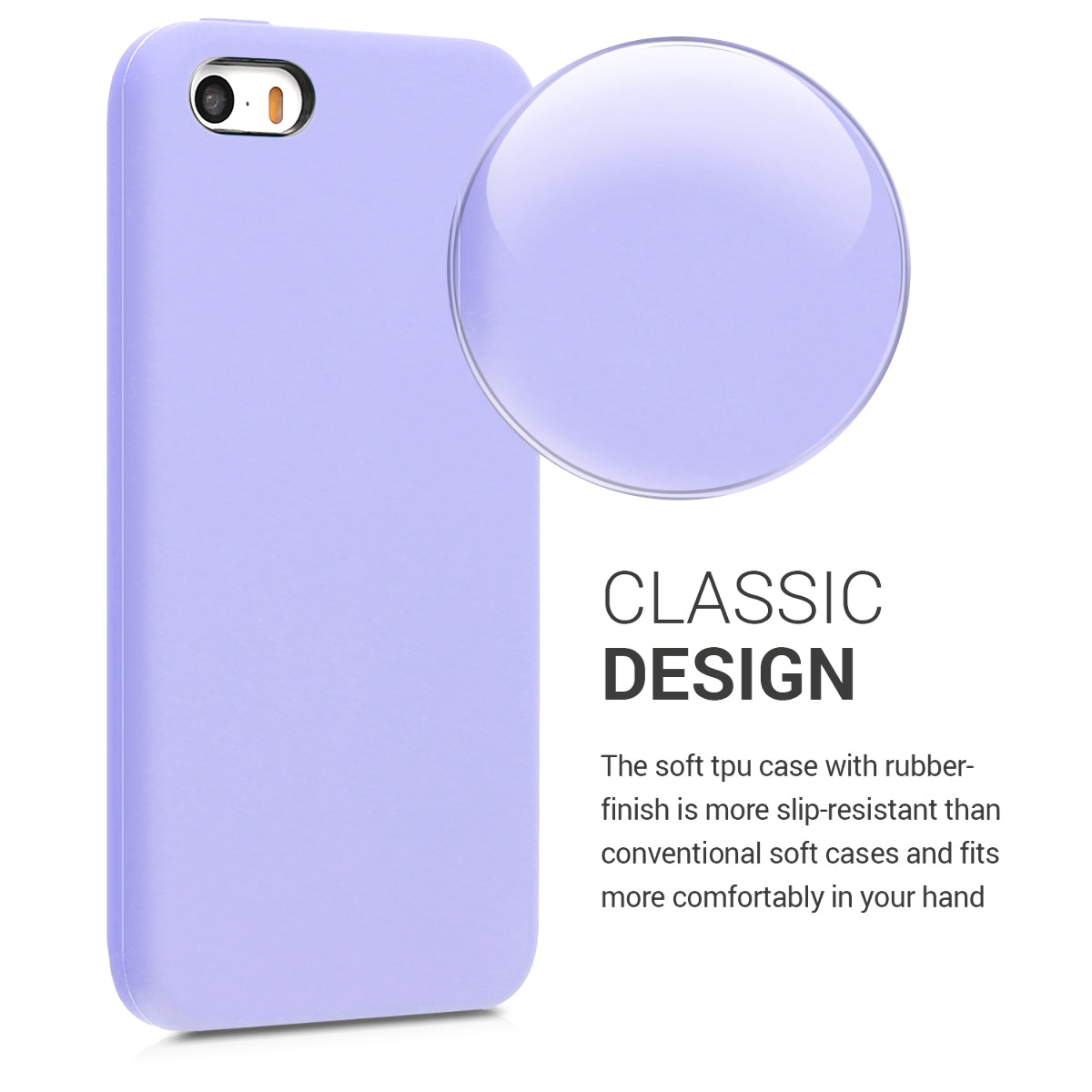 kwmobile Handyhülle für Apple iPhone SE (1.Gen 2016) / iPhone 5 / iPhone 5S Hülle - Case Silikon - Kabelloses Laden - Schutzhülle Cover