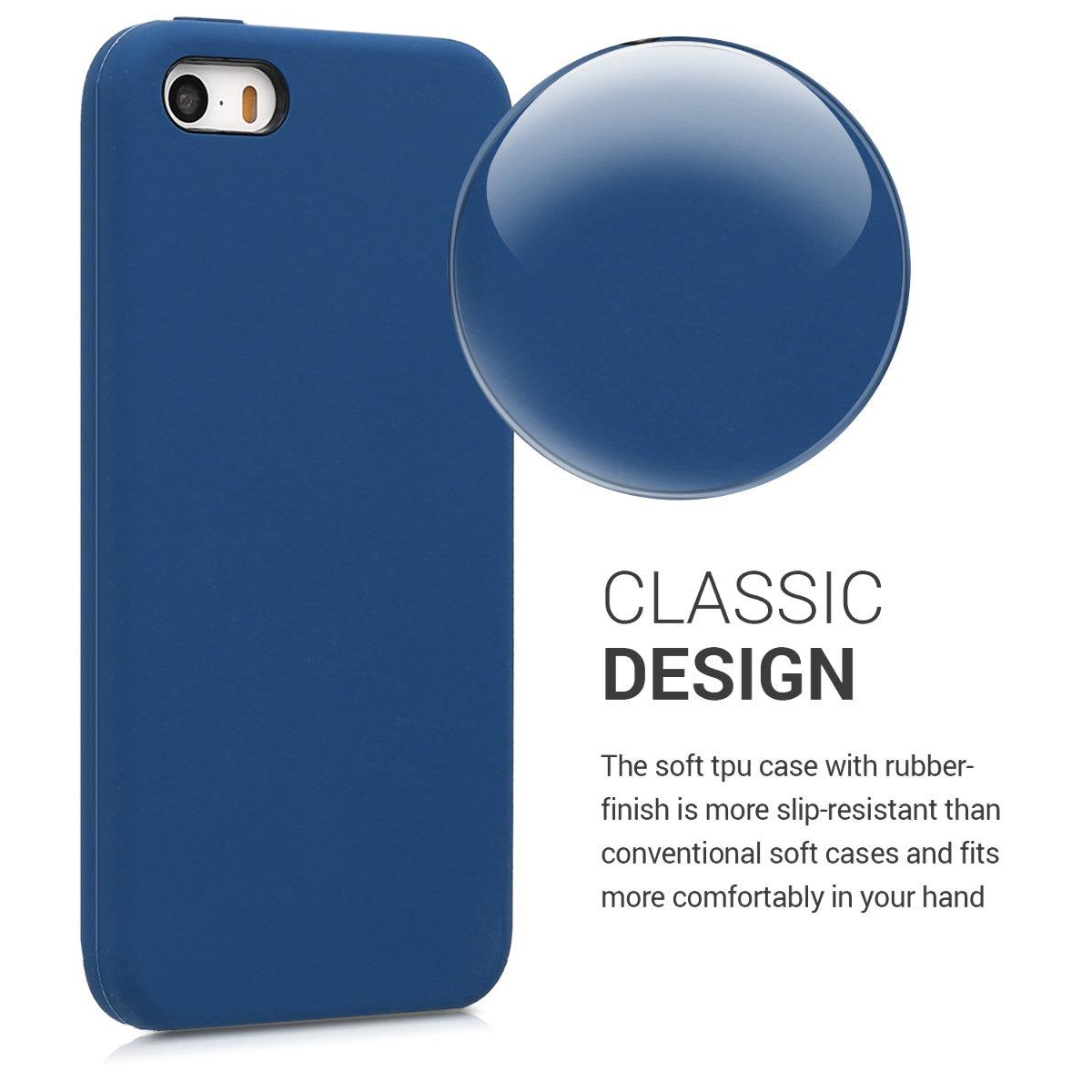 kwmobile Handyhülle für Apple iPhone SE (1.Gen 2016) / iPhone 5 / iPhone 5S Hülle - Case Silikon - Kabelloses Laden - Schutzhülle Cover