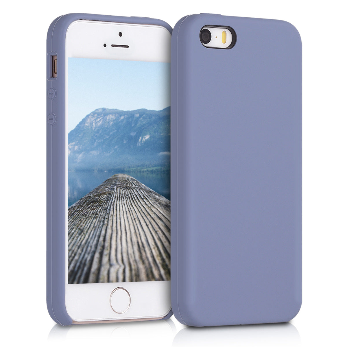 kwmobile Handyhülle für Apple iPhone SE (1.Gen 2016) / iPhone 5 / iPhone 5S Hülle - Case Silikon - Kabelloses Laden - Schutzhülle Cover