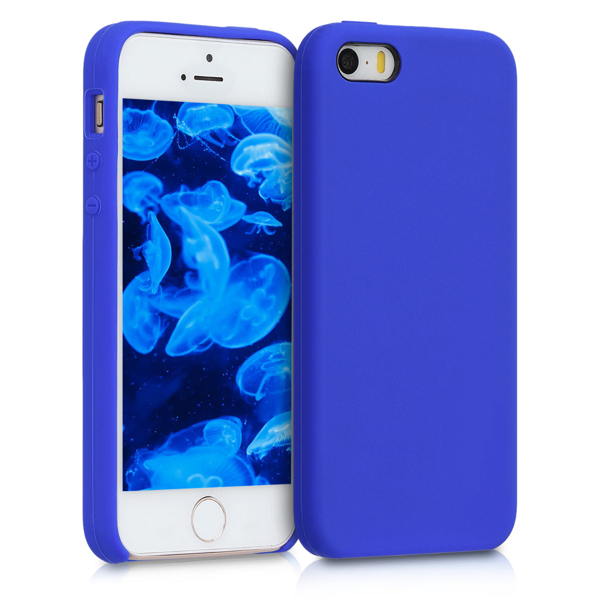kwmobile Handyhülle für Apple iPhone SE (1.Gen 2016) / iPhone 5 / iPhone 5S Hülle - Case Silikon - Kabelloses Laden - Schutzhülle Cover