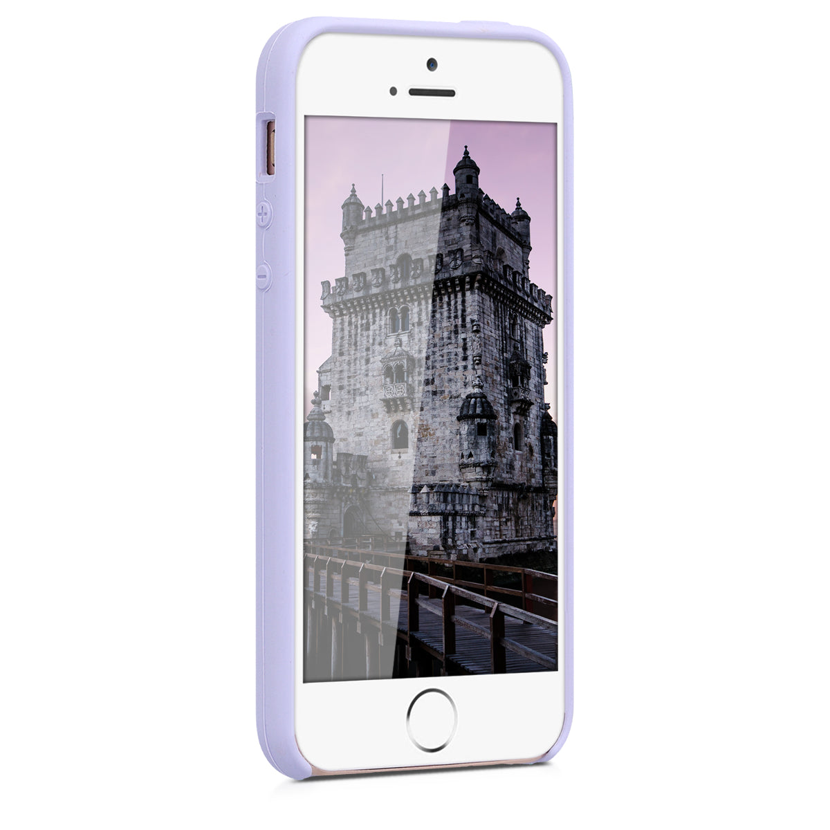 kwmobile Handyhülle für Apple iPhone SE (1.Gen 2016) / iPhone 5 / iPhone 5S Hülle - Case Silikon - Kabelloses Laden - Schutzhülle Cover