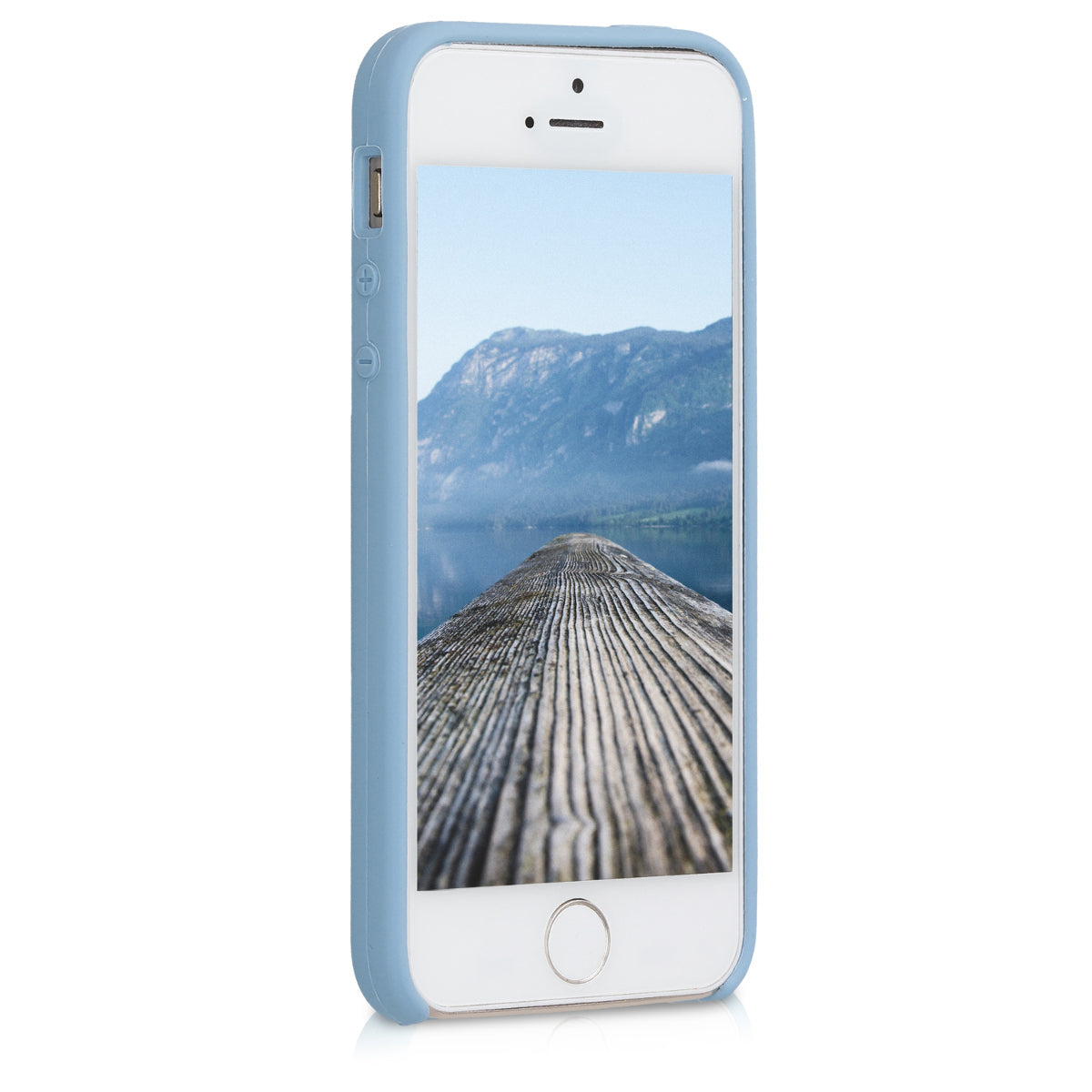 kwmobile Handyhülle für Apple iPhone SE (1.Gen 2016) / iPhone 5 / iPhone 5S Hülle - Case Silikon - Kabelloses Laden - Schutzhülle Cover