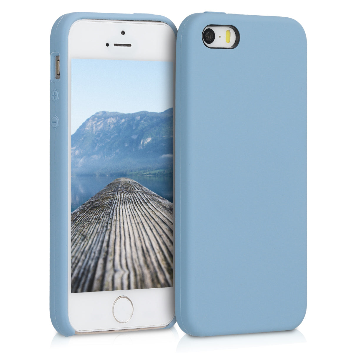 kwmobile Handyhülle für Apple iPhone SE (1.Gen 2016) / iPhone 5 / iPhone 5S Hülle - Case Silikon - Kabelloses Laden - Schutzhülle Cover