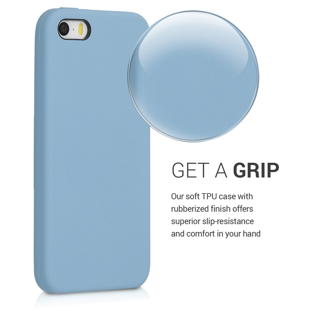 kwmobile Handyhülle für Apple iPhone SE (1.Gen 2016) / iPhone 5 / iPhone 5S Hülle - Case Silikon - Kabelloses Laden - Schutzhülle Cover