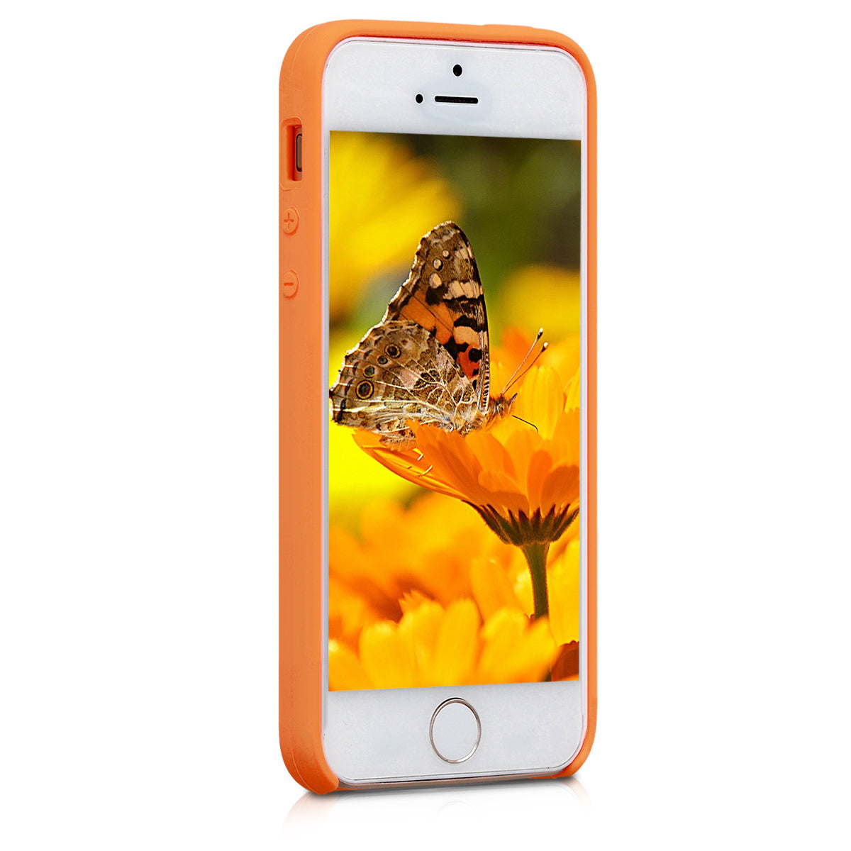 kwmobile Handyhülle für Apple iPhone SE (1.Gen 2016) / iPhone 5 / iPhone 5S Hülle - Case Silikon - Kabelloses Laden - Schutzhülle Cover
