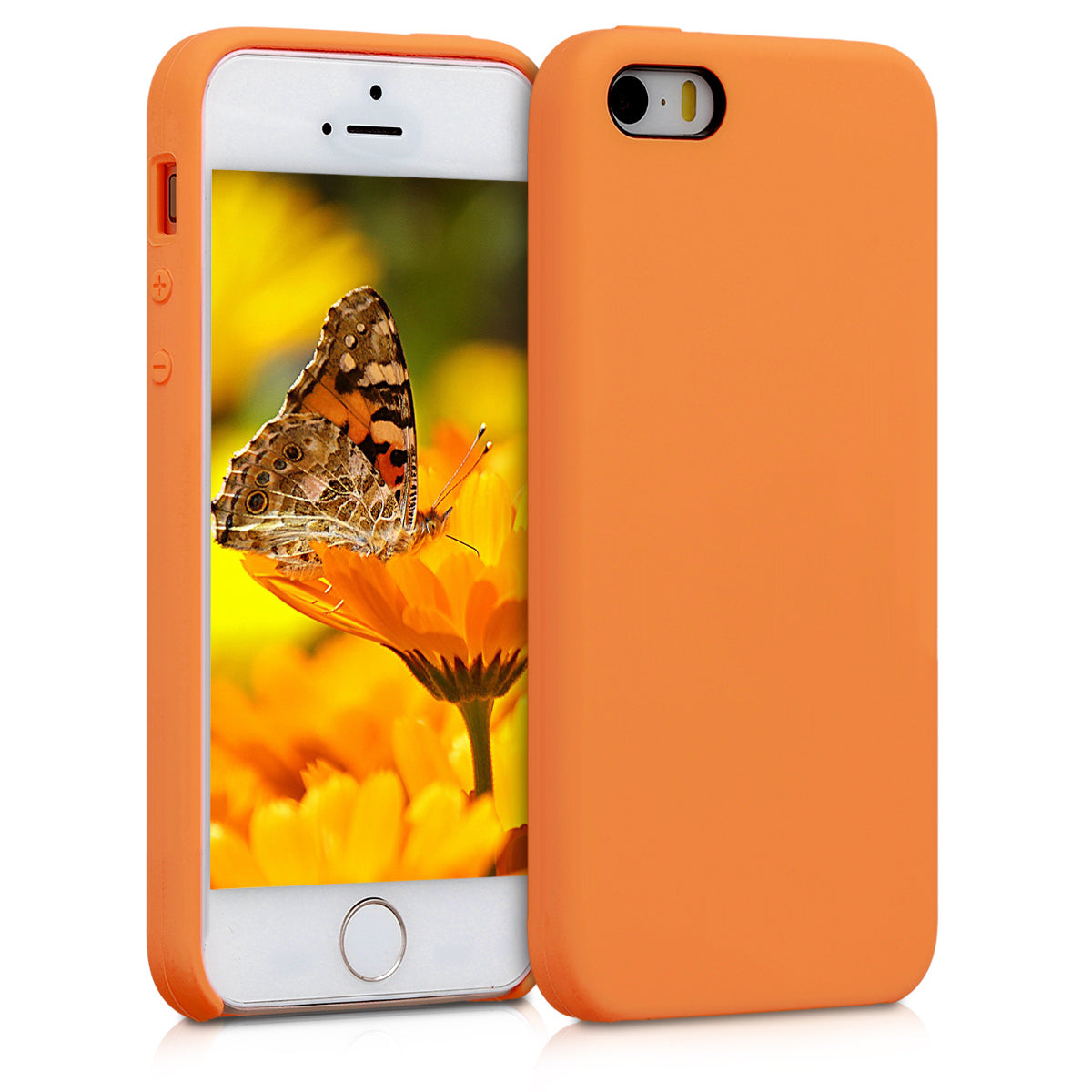 kwmobile Handyhülle für Apple iPhone SE (1.Gen 2016) / iPhone 5 / iPhone 5S Hülle - Case Silikon - Kabelloses Laden - Schutzhülle Cover