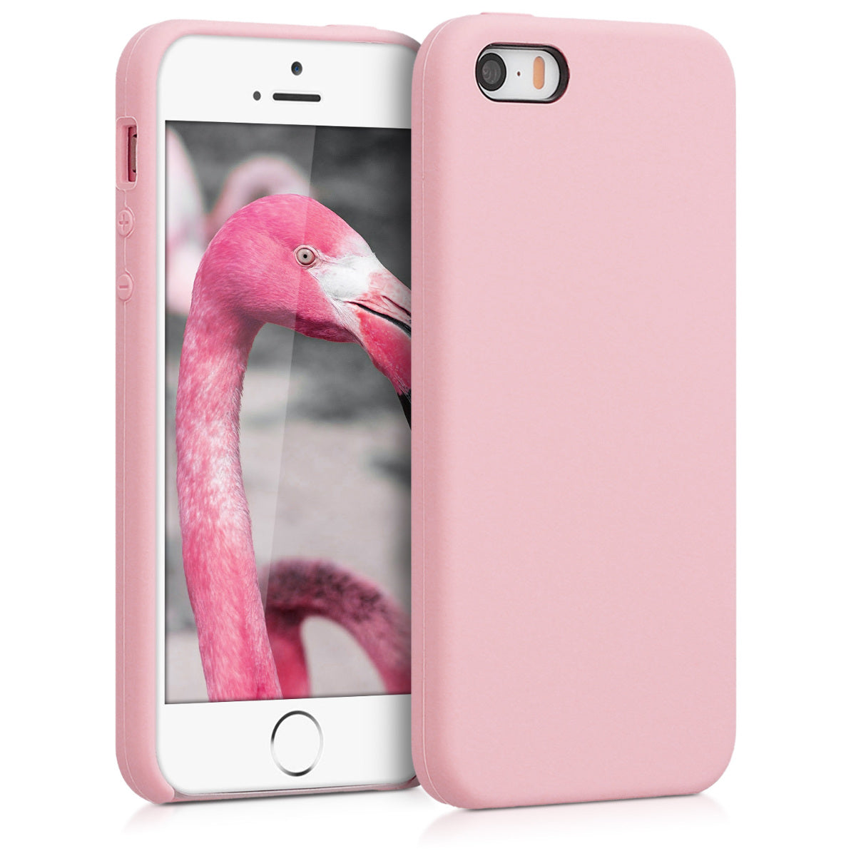 kwmobile Handyhülle für Apple iPhone SE (1.Gen 2016) / iPhone 5 / iPhone 5S Hülle - Case Silikon - Kabelloses Laden - Schutzhülle Cover