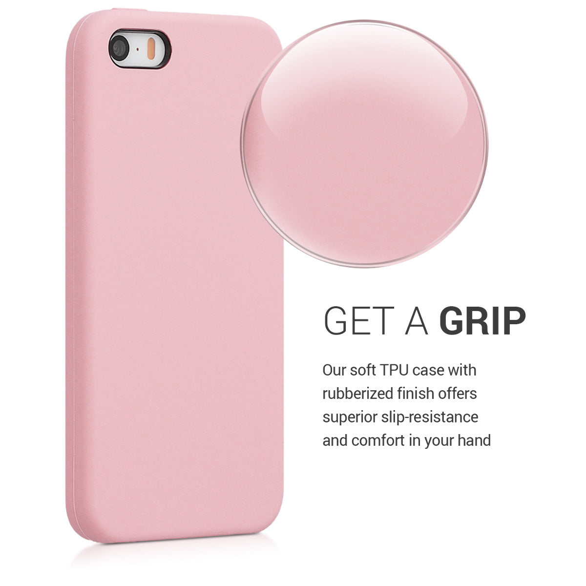 kwmobile Handyhülle für Apple iPhone SE (1.Gen 2016) / iPhone 5 / iPhone 5S Hülle - Case Silikon - Kabelloses Laden - Schutzhülle Cover