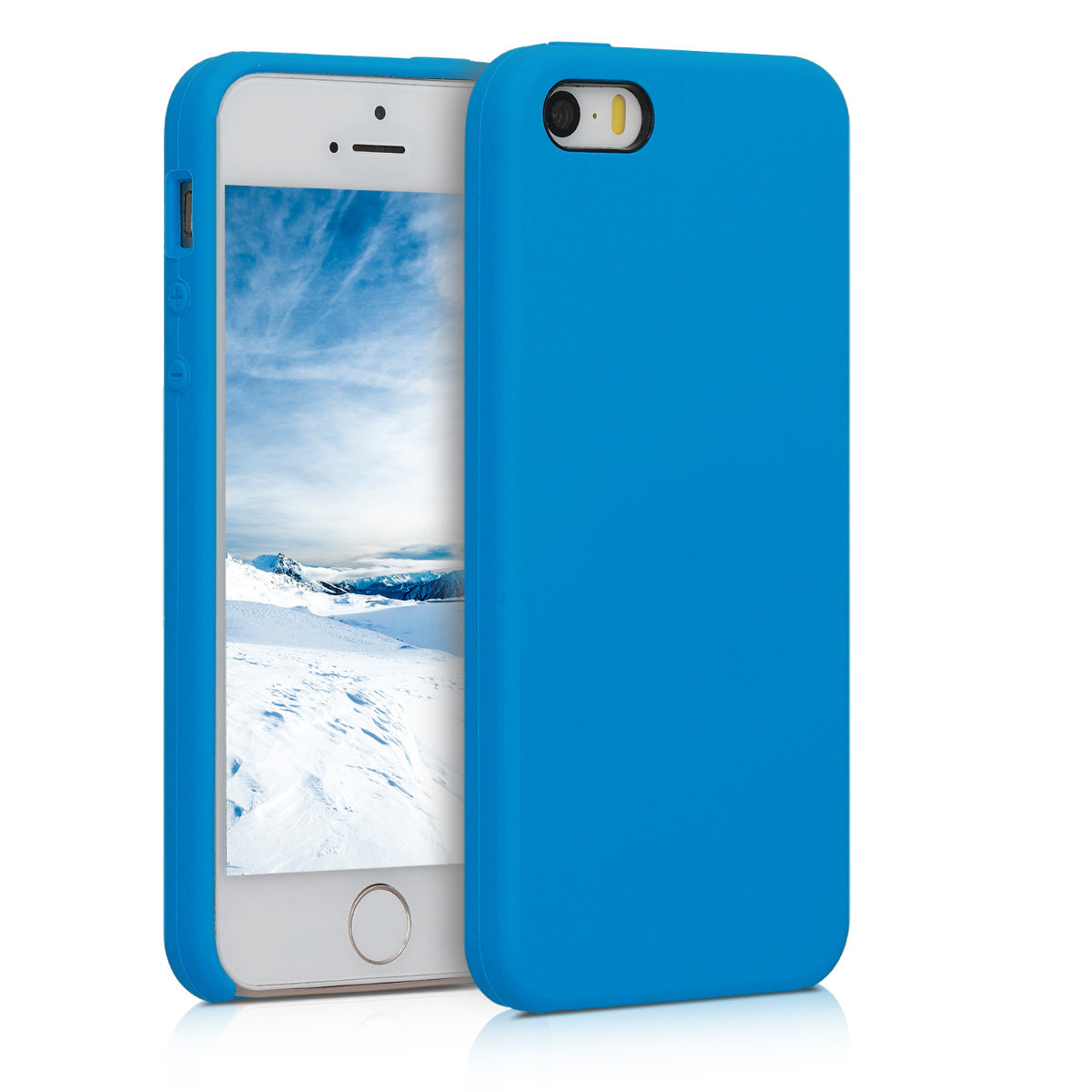 kwmobile Handyhülle für Apple iPhone SE (1.Gen 2016) / iPhone 5 / iPhone 5S Hülle - Case Silikon - Kabelloses Laden - Schutzhülle Cover