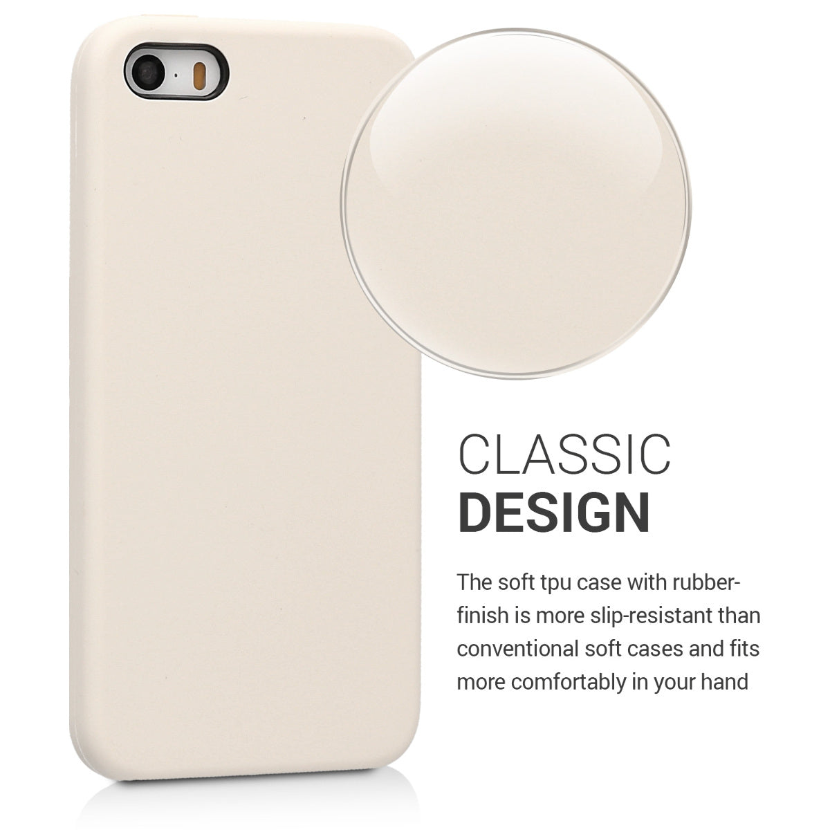 kwmobile Handyhülle für Apple iPhone SE (1.Gen 2016) / iPhone 5 / iPhone 5S Hülle - Case Silikon - Kabelloses Laden - Schutzhülle Cover