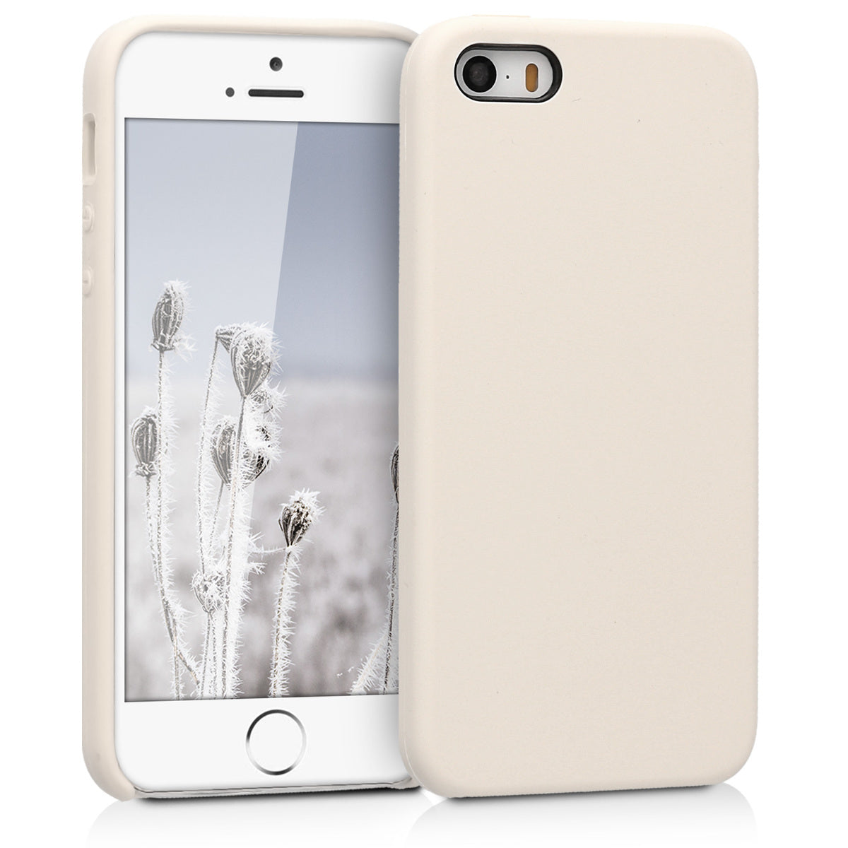 kwmobile Handyhülle für Apple iPhone SE (1.Gen 2016) / iPhone 5 / iPhone 5S Hülle - Case Silikon - Kabelloses Laden - Schutzhülle Cover