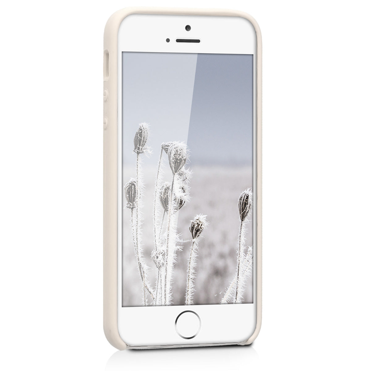 kwmobile Handyhülle für Apple iPhone SE (1.Gen 2016) / iPhone 5 / iPhone 5S Hülle - Case Silikon - Kabelloses Laden - Schutzhülle Cover