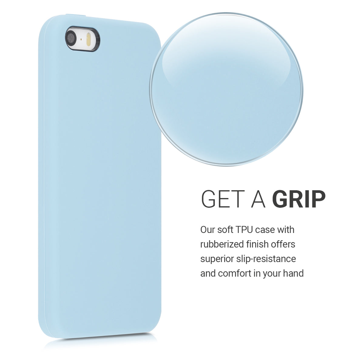 kwmobile Handyhülle für Apple iPhone SE (1.Gen 2016) / iPhone 5 / iPhone 5S Hülle - Case Silikon - Kabelloses Laden - Schutzhülle Cover