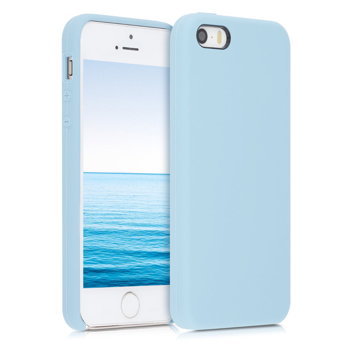 kwmobile Handyhülle für Apple iPhone SE (1.Gen 2016) / iPhone 5 / iPhone 5S Hülle - Case Silikon - Kabelloses Laden - Schutzhülle Cover