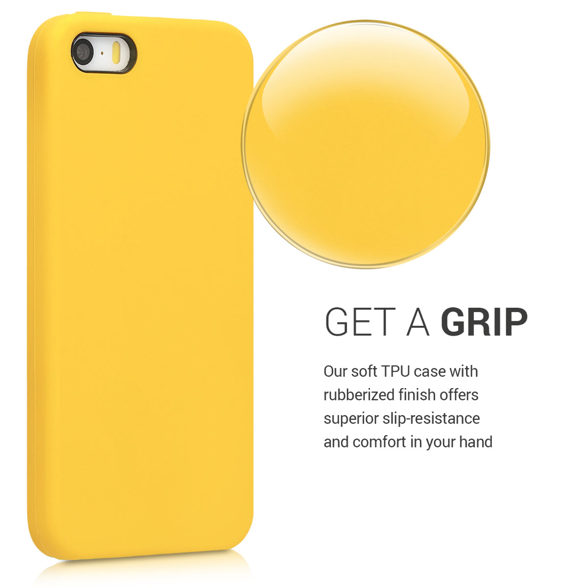 kwmobile Handyhülle für Apple iPhone SE (1.Gen 2016) / iPhone 5 / iPhone 5S Hülle - Case Silikon - Kabelloses Laden - Schutzhülle Cover