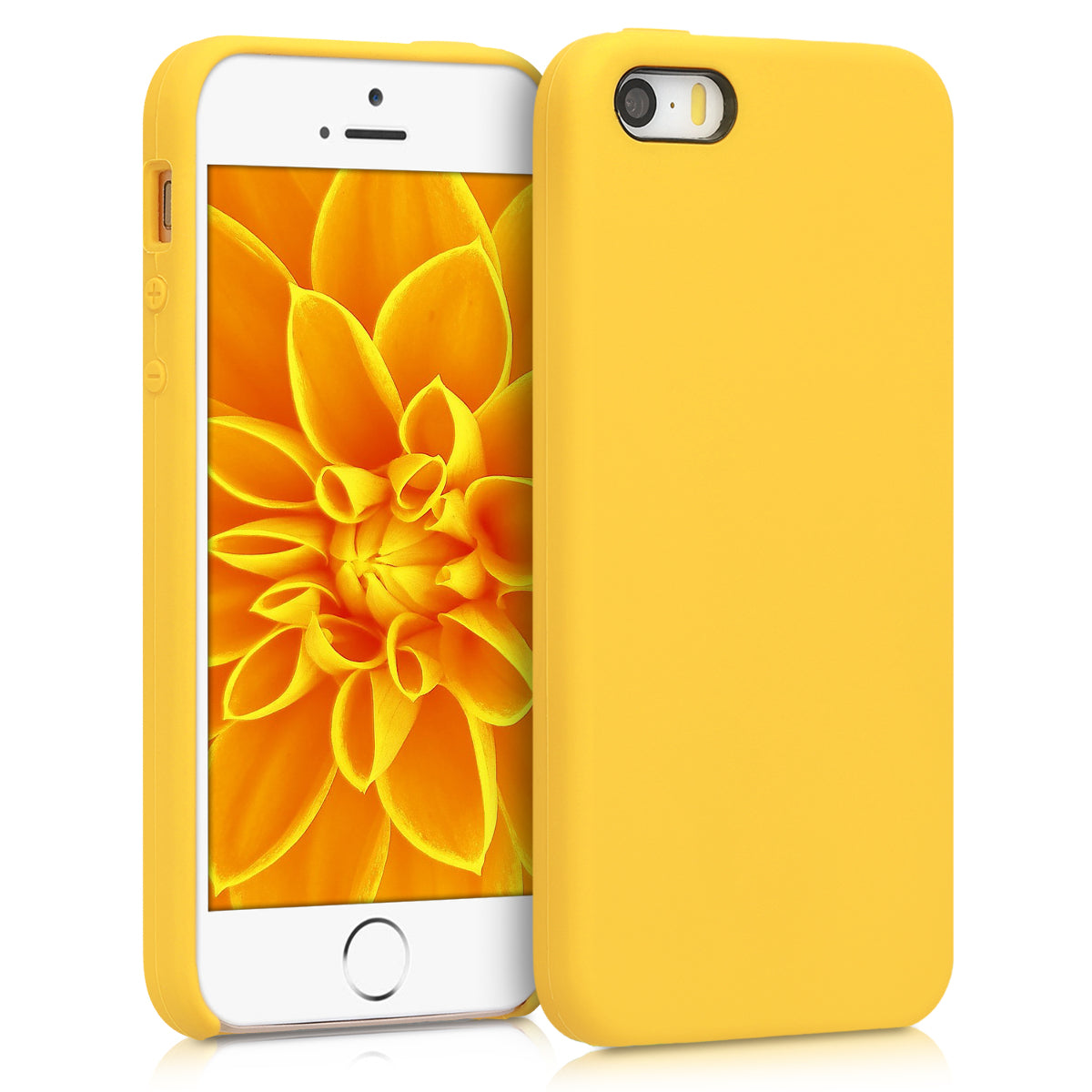 kwmobile Handyhülle für Apple iPhone SE (1.Gen 2016) / iPhone 5 / iPhone 5S Hülle - Case Silikon - Kabelloses Laden - Schutzhülle Cover