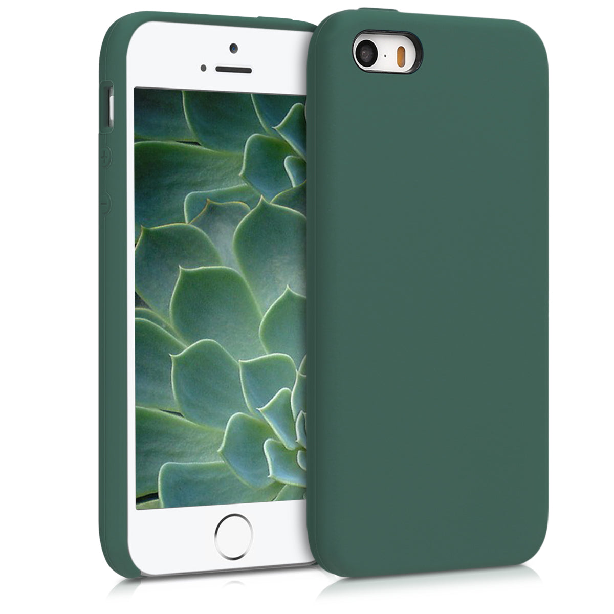 kwmobile Handyhülle für Apple iPhone SE (1.Gen 2016) / iPhone 5 / iPhone 5S Hülle - Case Silikon - Kabelloses Laden - Schutzhülle Cover