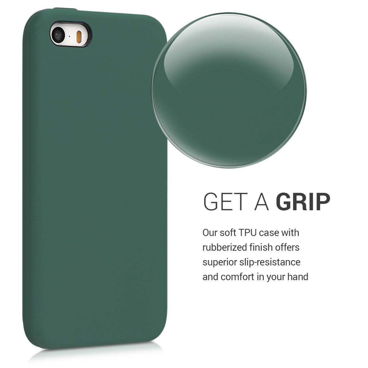 kwmobile Handyhülle für Apple iPhone SE (1.Gen 2016) / iPhone 5 / iPhone 5S Hülle - Case Silikon - Kabelloses Laden - Schutzhülle Cover