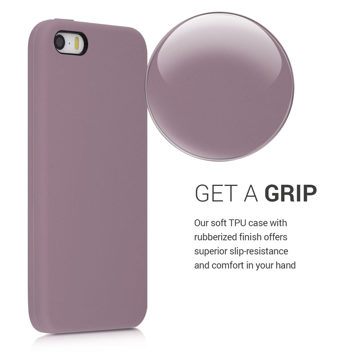 kwmobile Handyhülle für Apple iPhone SE (1.Gen 2016) / iPhone 5 / iPhone 5S Hülle - Case Silikon - Kabelloses Laden - Schutzhülle Cover
