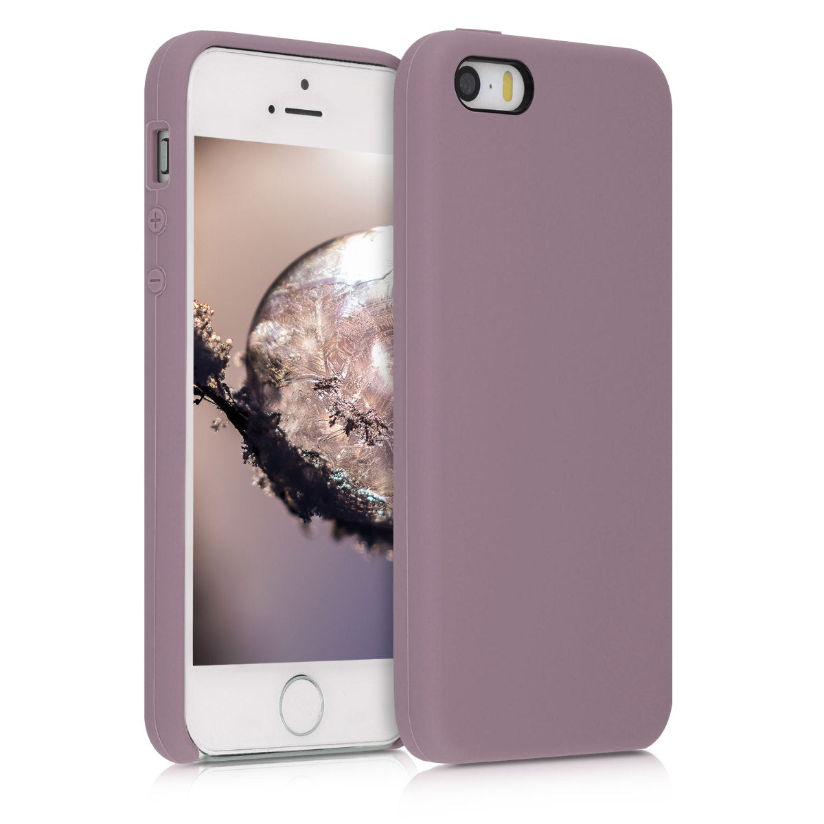 kwmobile Handyhülle für Apple iPhone SE (1.Gen 2016) / iPhone 5 / iPhone 5S Hülle - Case Silikon - Kabelloses Laden - Schutzhülle Cover