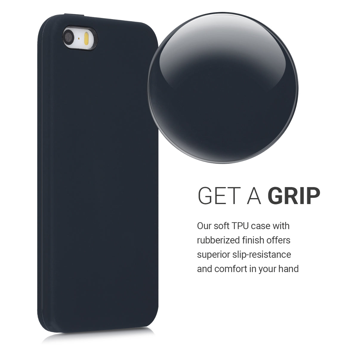 kwmobile Handyhülle für Apple iPhone SE (1.Gen 2016) / iPhone 5 / iPhone 5S Hülle - Case Silikon - Kabelloses Laden - Schutzhülle Cover