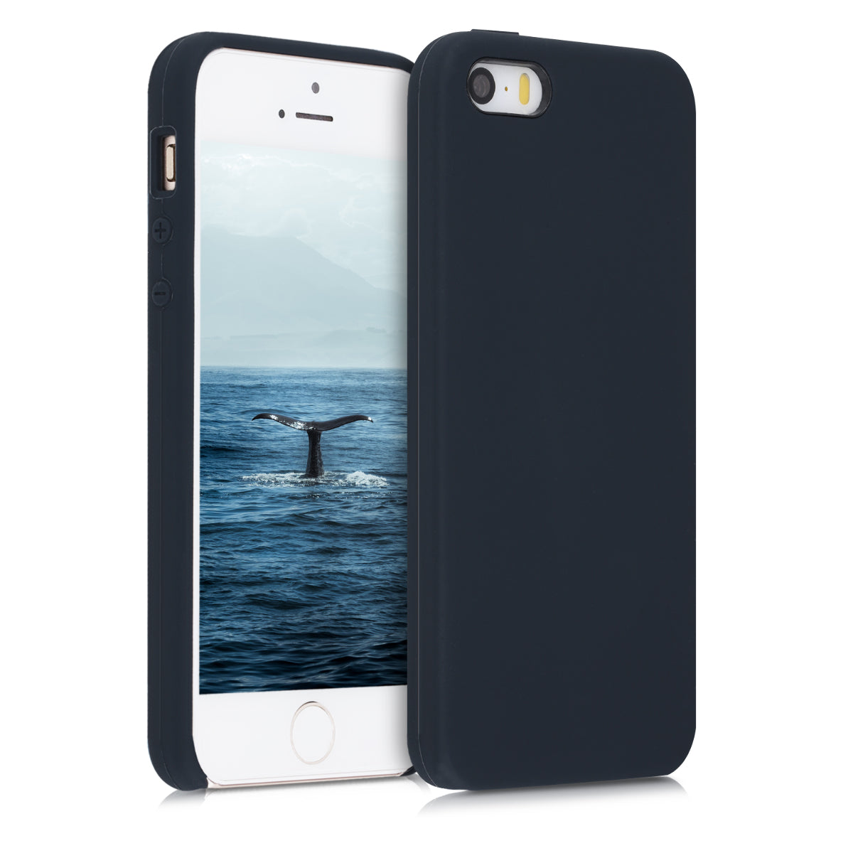 kwmobile Handyhülle für Apple iPhone SE (1.Gen 2016) / iPhone 5 / iPhone 5S Hülle - Case Silikon - Kabelloses Laden - Schutzhülle Cover