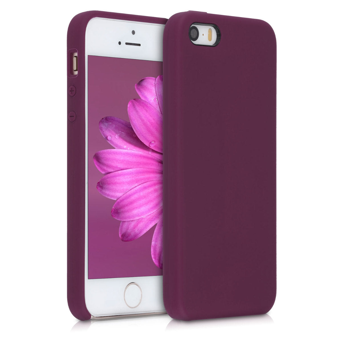 kwmobile Handyhülle für Apple iPhone SE (1.Gen 2016) / iPhone 5 / iPhone 5S Hülle - Case Silikon - Kabelloses Laden - Schutzhülle Cover