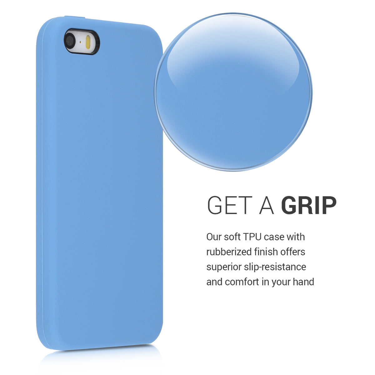 kwmobile Handyhülle für Apple iPhone SE (1.Gen 2016) / iPhone 5 / iPhone 5S Hülle - Case Silikon - Kabelloses Laden - Schutzhülle Cover