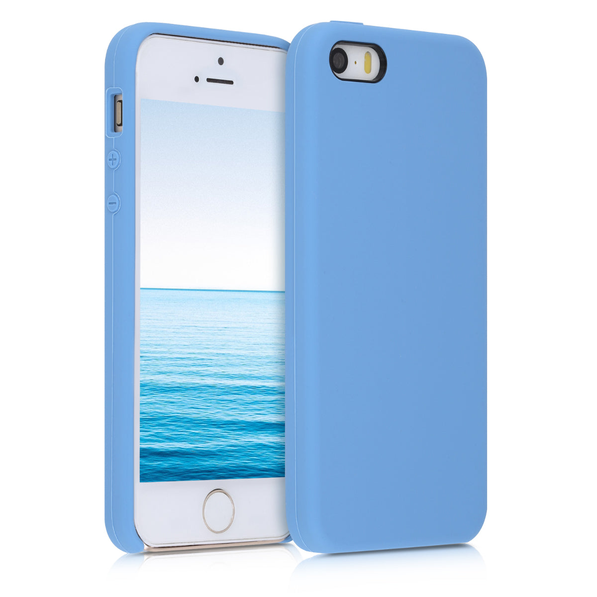 kwmobile Handyhülle für Apple iPhone SE (1.Gen 2016) / iPhone 5 / iPhone 5S Hülle - Case Silikon - Kabelloses Laden - Schutzhülle Cover